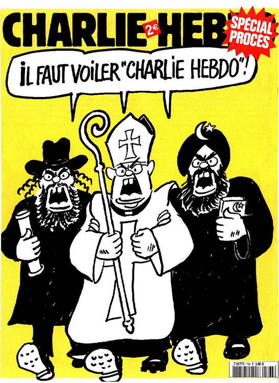 Изображение: обложка журнала Charlie Hebdo.