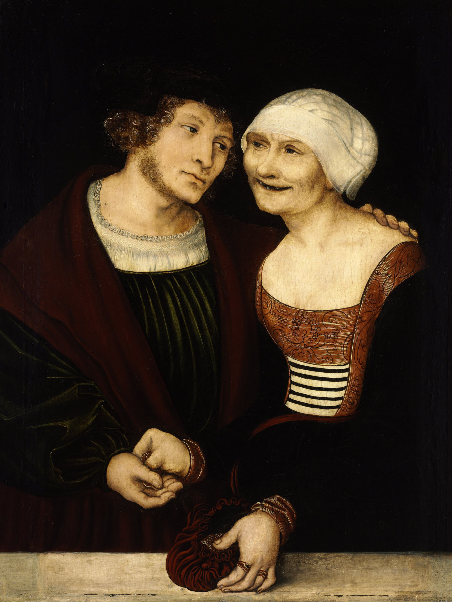 Лукас Кранах Старший. «Влюбленная старуха и юноша», 1522 г. Изображение: Википедия
