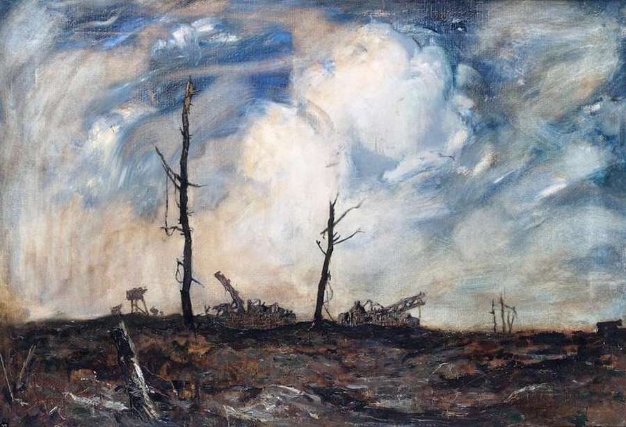 Руины между Бернафей Вуд и Марикуром. Адриан Хилл, 1918. Изображение: Википедия