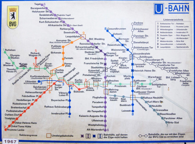 Берлинский метрополитен схема